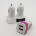 2019 New design Black/White universal Car Charger 5V 2.1A 2 in 1 2 port dual usb fast charging for mobile phone