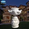 Ornamental Natural Marble Stone Planter With Animal