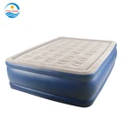 Comfortable durable flocked PVC guest air double bed inflatable air bed queen size