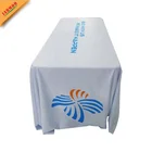 Professional High Quality Custom Polyester Fabric Embroidered Table Cloth For trade show