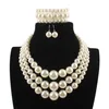 Women Latest Designs Beads Accessories Wedding Pearl Bib Necklace