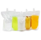 100ml 500ml Jelly Clear Poly PE Doypack Storage Bag Juice Milk Liquid Empty Stand Up Plastic Spout Pack Pouch