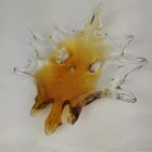 Wholesale home decoration maple leaf hand blown glass