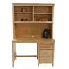 factory price wooden bookcase with computer desk