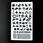 Customized 4X7 Inch Plastic Bullet Journal Planner Stencil