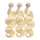 Good quality wholesale Ash Blonde Brazilian Asia Human Hair Weave,Blonde Body Wave Hair Extensions