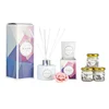 scented candle and aroma fragrance oil reed diffuser set