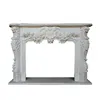 Decoration Carved Flower Marble Fireplace Mantel Surround Granite Sale Fireplace