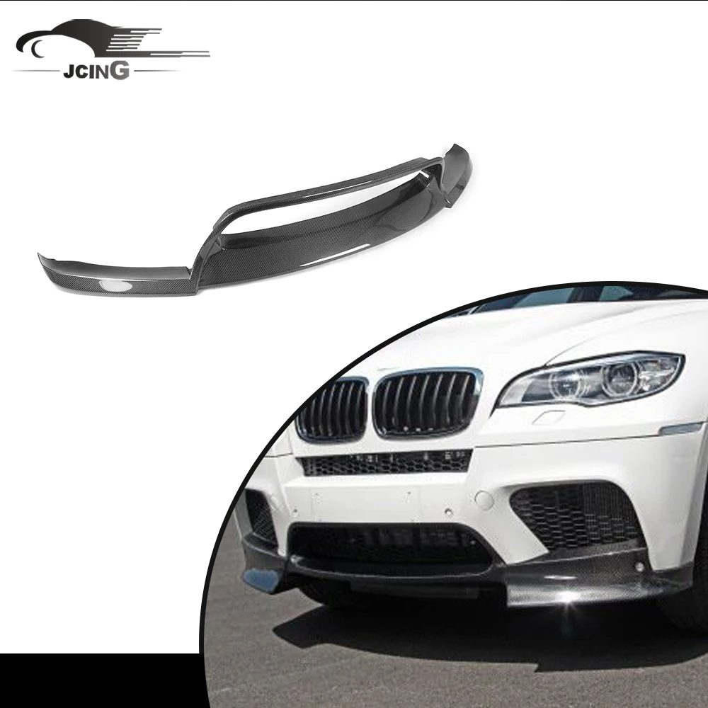 V Style Carbon Fiber Front Bumper Lip Spoiler Splitter For Bmw E71 X6m E70 X5m Buy X6 Front Lip Front Bumper Lip For Bmw X6 Carbon Fiber Front Lip For Bmw Product On