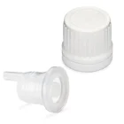 18mm diameter white Euro dropper tamper evident cap for essential oils bottles