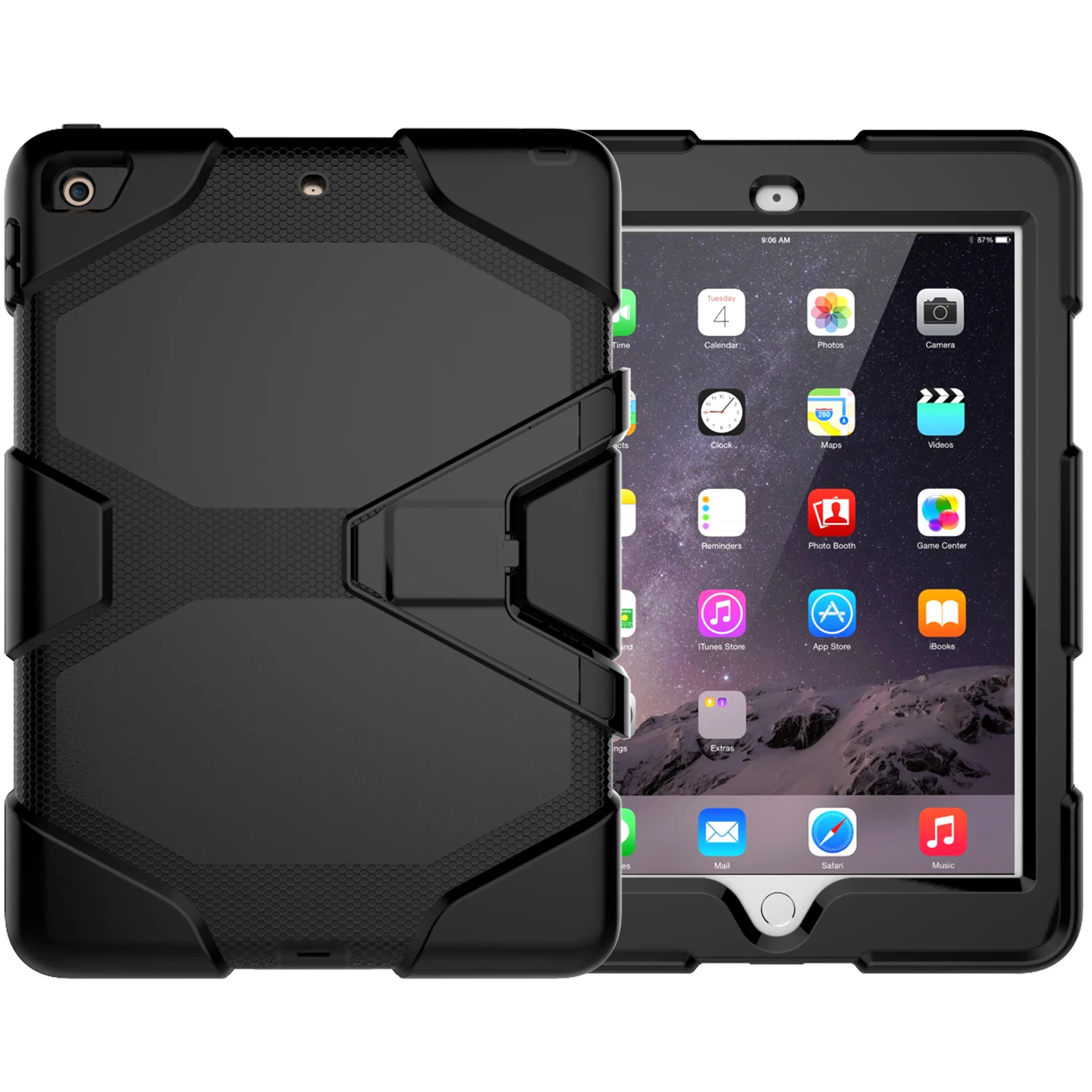 9.7 inch Stock PC silicone hybrid rugged case for iPad 9.7 2017 2018 heavy duty case with kickstand
9.7 inch Stock PC silicone hybrid rugged case for iPad 9.7 2017 2018 heavy duty case with kickstand