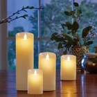 Moving Flame Wick Candle LED Wax pillar Candle Patented 3x9" dancing flame led candle