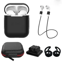 

Amazon Hot Sell 5 in 1airpods Accessories Case Waterproof Silicone Headphone Protective Case Cover for Airpods