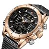 2020 new relogio inteligente Quartz Analog Digital Sport relojes hombre Stainless Steel mesh wrist watch Naviforce 9153