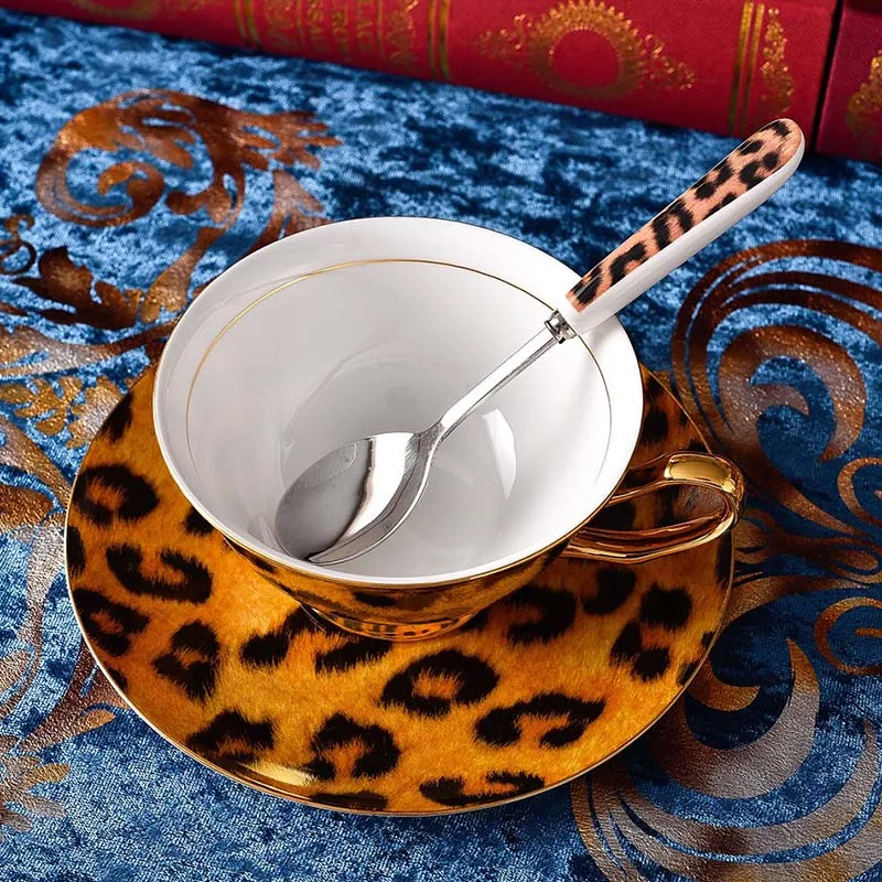 Leopard print continental small luxury afternoon tea set home meaning type espresso coffee cup
Leopard print continental small luxury afternoon tea set home meaning type espresso coffee cup