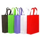 Promotional reusable eco friendly custom colors non woven shopping bags