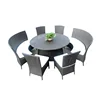 Rattan outside furniture dining table and chair