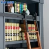 Kinmade Black Rolling Ladder Hardware Library Sliding Ladder Hardware Kit DIY Wood Ladder