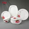 quality chinese supplier china product red flower shaped bone china dinner set ceramic dinner set