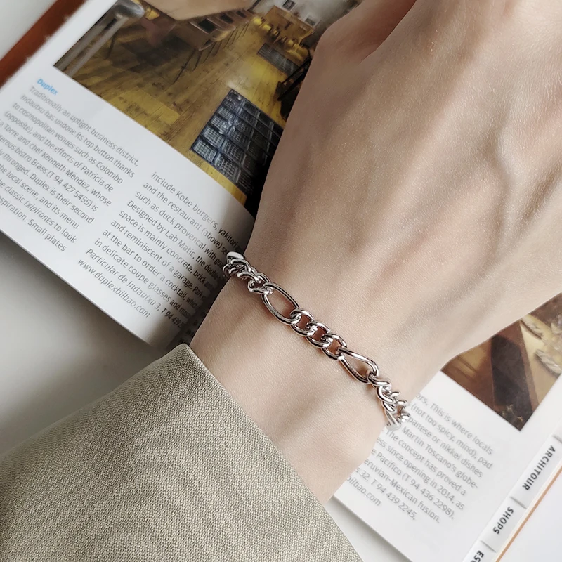 Pure 925 Silver European American New Design Creative Concise Link Chain Bracelets Fine Jewelry
Pure 925 Silver European American New Design Creative Concise Link Chain Bracelets Fine Jewelry