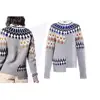 Women's Tops 2019 Auturnm & Winter Newest Fashion Style Pullover Sweater Multicoloured Textile Printing Personality Design F825