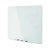 Wall mounted Non-glare Tempered Frameless Magnetic Whiteboard , Glass white Board