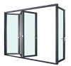 Australia standard aluminium bifold door design high quality double glaze lowe bifold door