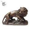 Outdoor garden deco life size bronze lion with base for sale BST-98