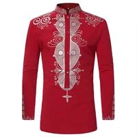 Hot Sale Red Stand Collar Blouse Mens African Clothing Long Sleeve Print Blouse
Hot Sale Red Stand Collar Blouse Mens African Clothing Long Sleeve Print Blouse