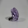 purple colour glass rose clip