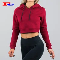 

Fashion Gym Women Blank Cotton Sweatshirt High Quality Custom Womens Cropped Hoodie