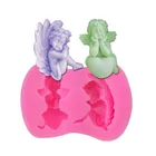 2 cavity Baby Angel Silicone Mold Fondant Mould Cake Decorating Tool Chocolate Gumpaste Mold
