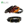 really cool adjustable large shine leather nylon guinness dog and cat collar with bells woven cute pet collar and leash