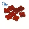 Red agate slice four leaf clover shape natural agate gemstone for jewelry making