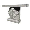 New design living room crystal glass mirrored console table