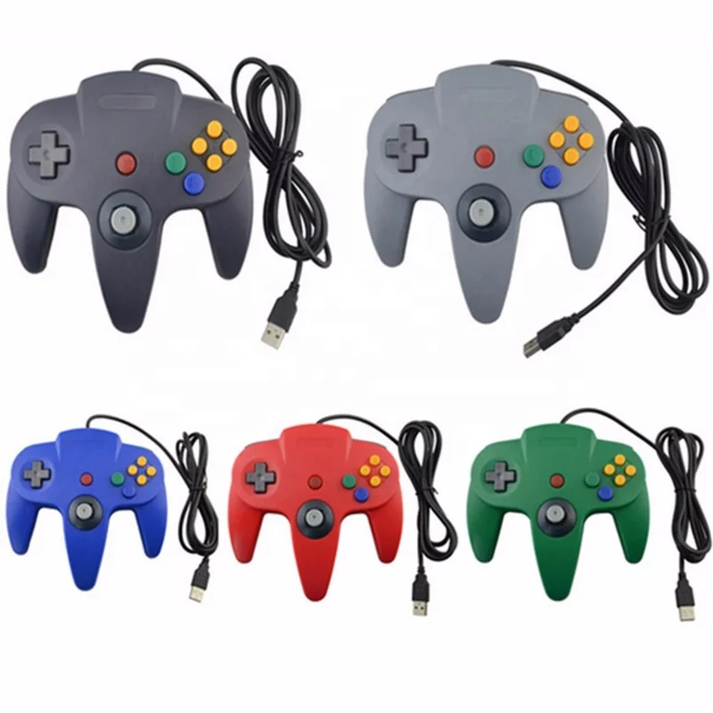 Wholesale Classic Retro USB interface Wired Game Controller for PC Gamepad Joystick Not compatible for N64 Computer controller, 5 colors
Wholesale Classic Retro USB interface Wired Game Controller for PC Gamepad Joystick Not compatible for N64 Computer controller, 5 colors