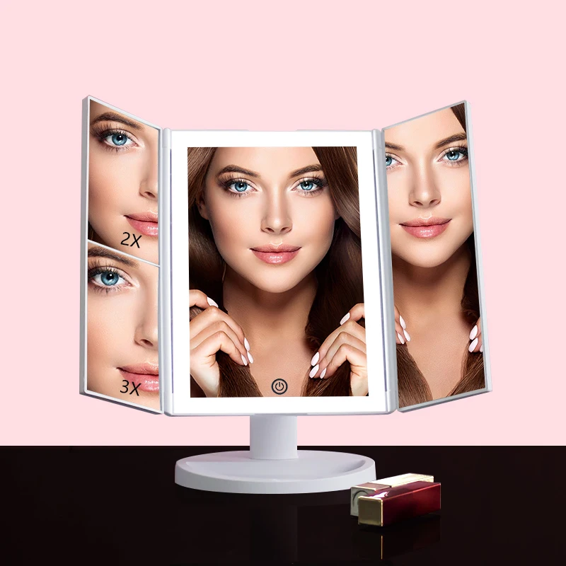 Amazon Hot Sale Makeup Mirrors 36 LED USB Power Portable Plastic Framed Mirrors Folding table Lighted Makeup Mirror, Customized color
Amazon Hot Sale Makeup Mirrors 36 LED USB Power Portable Plastic Framed Mirrors Folding table Lighted Makeup Mirror, Customized color