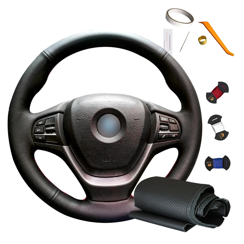 Customized Artificial Leather Black Hand Sewing DIY Steering Wheel Cover For BMW F26 X4 2014 2015 2016
Customized Artificial Leather Black Hand Sewing DIY Steering Wheel Cover For BMW F26 X4 2014 2015 2016