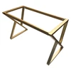 Custom Golden Desk Frame Wrought Iron Workbench Conference Table Legs Metal Table Feet G800319
