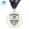 Custom Eco-friendly cheap China metal Badge logo club military medal with ribbon for souvenir