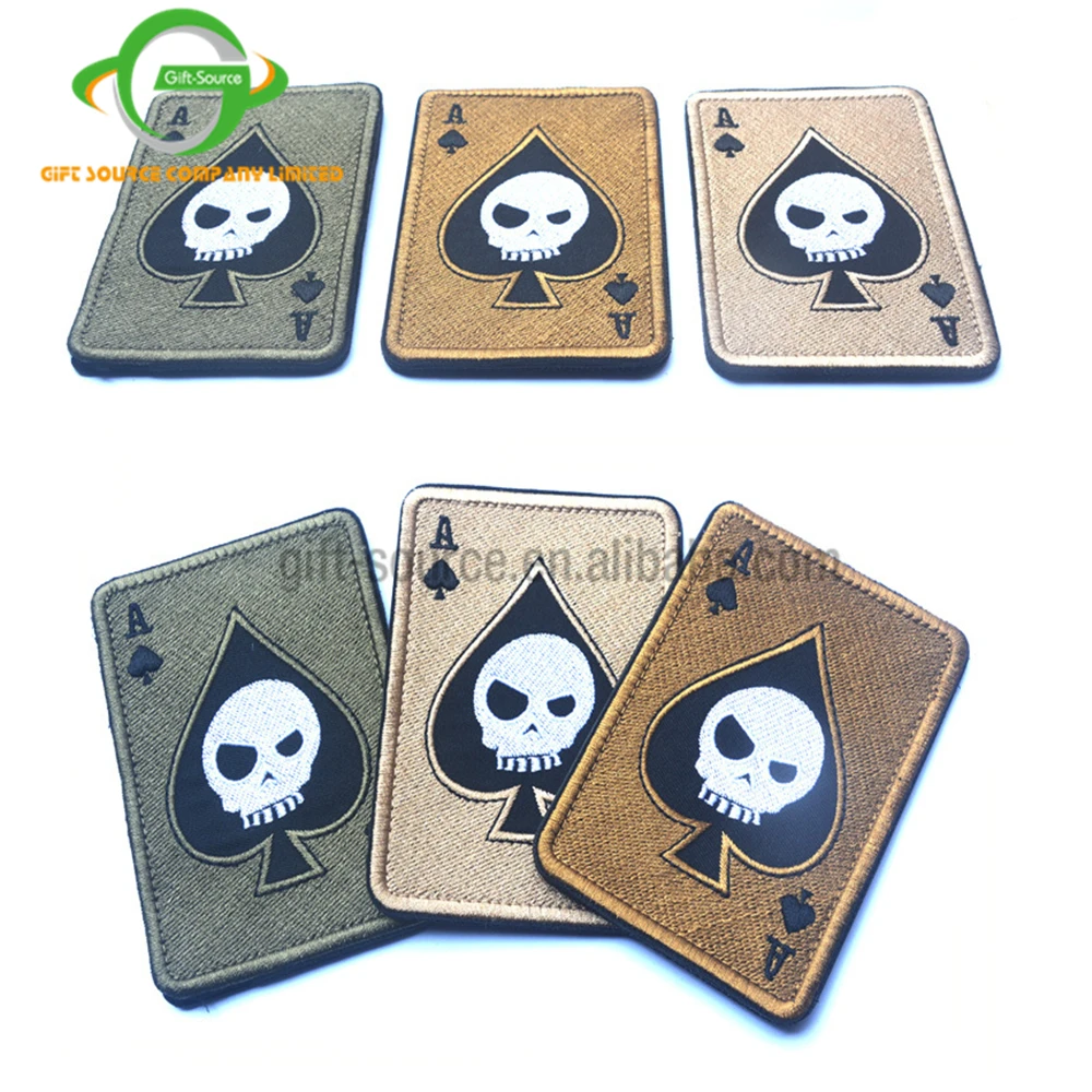 Wholesale Custom High Quality Rectangular poker playing cards hook and loop backing Polyester Nylon embroidery patches
Wholesale Custom High Quality Rectangular poker playing cards hook and loop backing Polyester Nylon embroidery patches