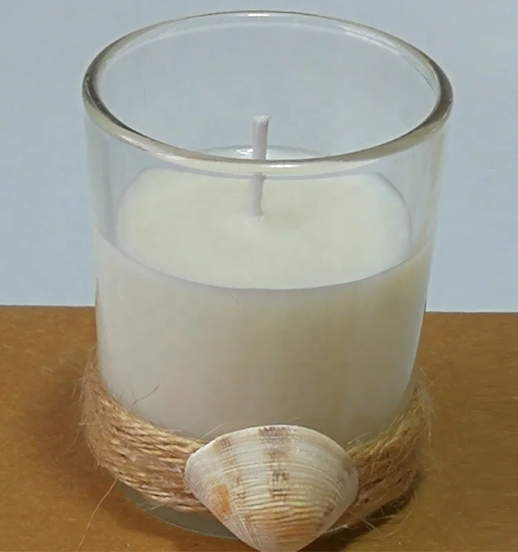 صدف الزجاج جرة شمع الصويا شمعة معطرة أو الشموع الديكور منضدية
