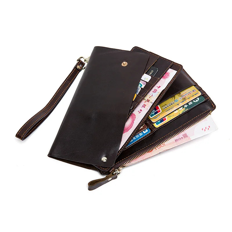 Genuine leather men card holder purse outdoor phone wallet case portable clutch coin ourselves, Black/custom made
Genuine leather men card holder purse outdoor phone wallet case portable clutch coin ourselves, Black/custom made