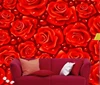 Deep Red Rose Wall Mural Floral Wallpaper 4 x2.6M HD murals for indoor room wall