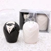 Bride and Groom Salt and Pepper Spice jar-- Wedding party Favors and gift for guests