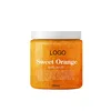 private label sweet orange oil body scrub natural Aloe Vera dead skin removal 250ml scrub