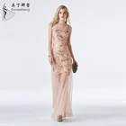Women V neck Open Back Sleeveless Beaded Wedding Party Dress Sexy Shiny Sequin Evening Dress