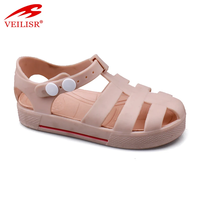 

Outdoor summer beach PVC jelly shoes children kids sandals, Any color in pantone is available