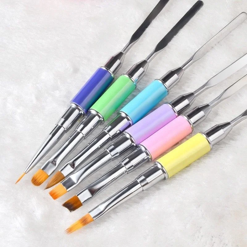 New PolyGel 6color set Two Way Nail Slice Brush Private Label Dual-Ended Slice Shape Polish Dots Nail Brush Pen, Brown
New PolyGel 6color set Two Way Nail Slice Brush Private Label Dual-Ended Slice Shape Polish Dots Nail Brush Pen, Brown