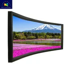 100'' hd curved frame projector screen 3d home movie /theatre /cinema projection screen